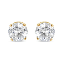 14K Yellow Gold 1/2 Cttw Round-Cut Diamond Solitaire Stud Earrings (O-P Color, SI2-I1 Clarity)
