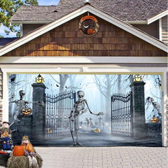 Halloween Misty Forest Garage Door Banner