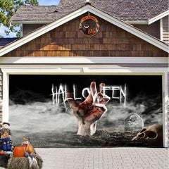 Halloween Misty Forest Garage Door Banner