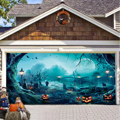 Halloween Misty Forest Garage Door Banner