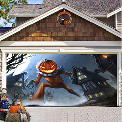 Halloween Misty Forest Garage Door Banner