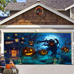 Halloween Misty Forest Garage Door Banner