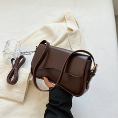 Simple Magnetic Buckle Shoulder Bag