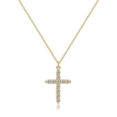 Rotatable Cross Crown Necklace