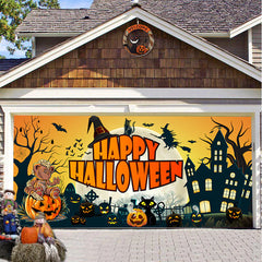 Halloween Misty Forest Garage Door Banner