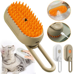 Steam Cleaning/Massaging Brush for Pets                                                         MyDogToysFoodTraining.com