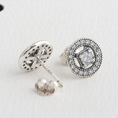 Vintage Zircon Stud Earrings