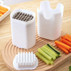 Plastic French Fries Cutter White with Lid 44 Grid