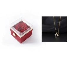 Stainless Steel Double Heart Necklace Gift Set