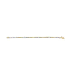 10K Yellow Gold 2.00 Cttw Round-Cut Diamond S-Link 7" Bracelet (J-K Color, I1-I2 Clarity)