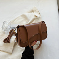 Simple Magnetic Buckle Shoulder Bag