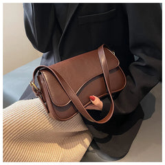 Simple Magnetic Buckle Shoulder Bag