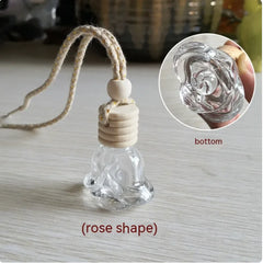 Hanging Glass Car Perfume Bottle Rearview Mirror Pendant