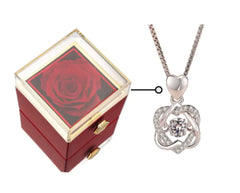 Stainless Steel Double Heart Necklace Gift Set