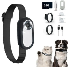 Wireless Pet Collar Camera - Indoor & Outdoor Recording for Cats and Dogs                            MyDogToysFoodTraining.com