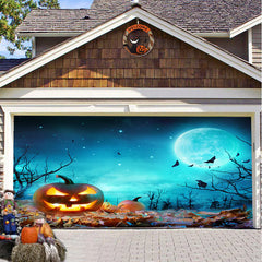 Halloween Misty Forest Garage Door Banner